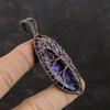 Tree Of Life Charoite Pendant Copper Wire Wrapped Pendant Handmade Elegant Pendant Wire Wrap Gemstone Jewelry Gift For Friend Copper Jewelry