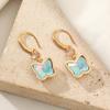 1 Pair Simple  Artificial Crystal Butterfly Dangle Earrings for Women Cubic Zirconia Earring Jewelry Party Accessories