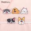 Cute Pet Dog Enamel Pins Kawaii Golden Retriever Corgi Border Collie Siberian Husky Animal Brooches Lapel Badge Jewelry Gifts