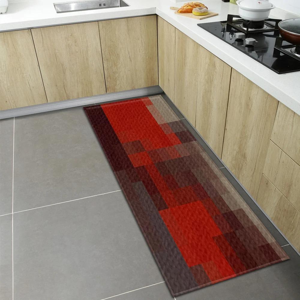 Geometric Print Home Kitchen Floor Mats Door Front Decoration Floor Mats