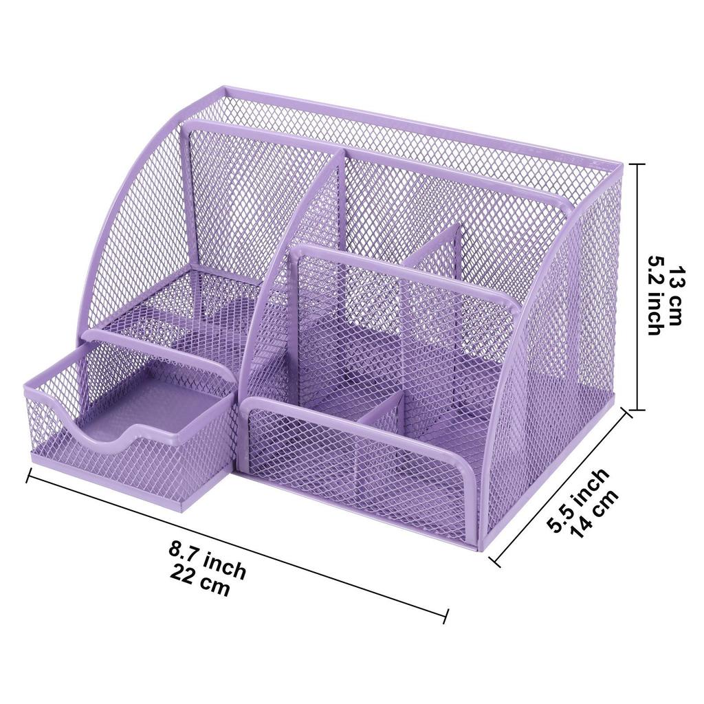 Multifunctional Creative Metal Pen Holder - Desktop Storage Box for Office Supplies