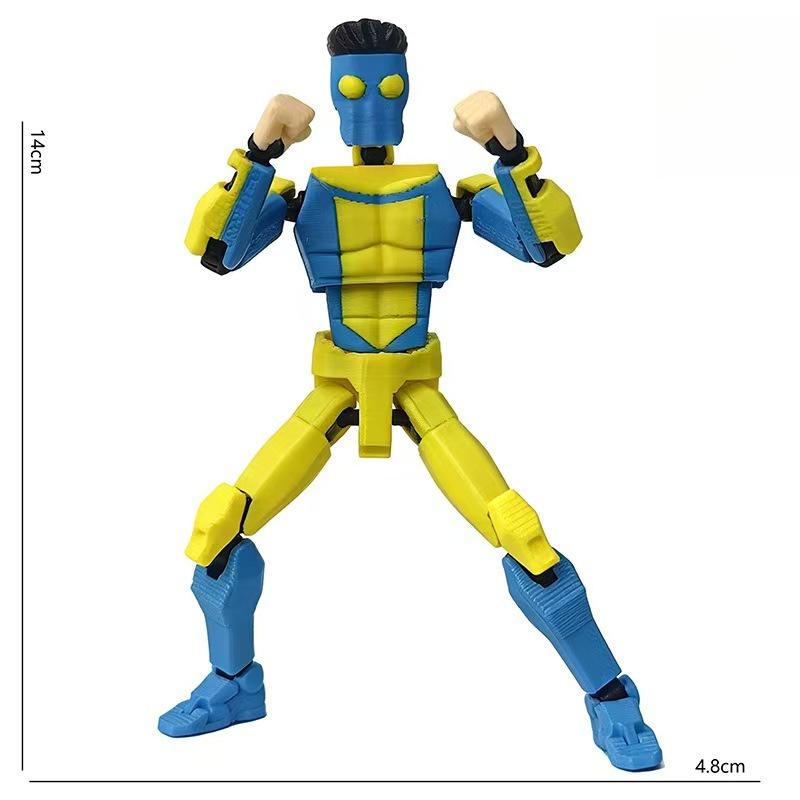 3D Printed Invincible Boy Invincible Mark Titan13 T13 Dummy13 Multi-Jointed Movable Action Figure Desktop Ornament
