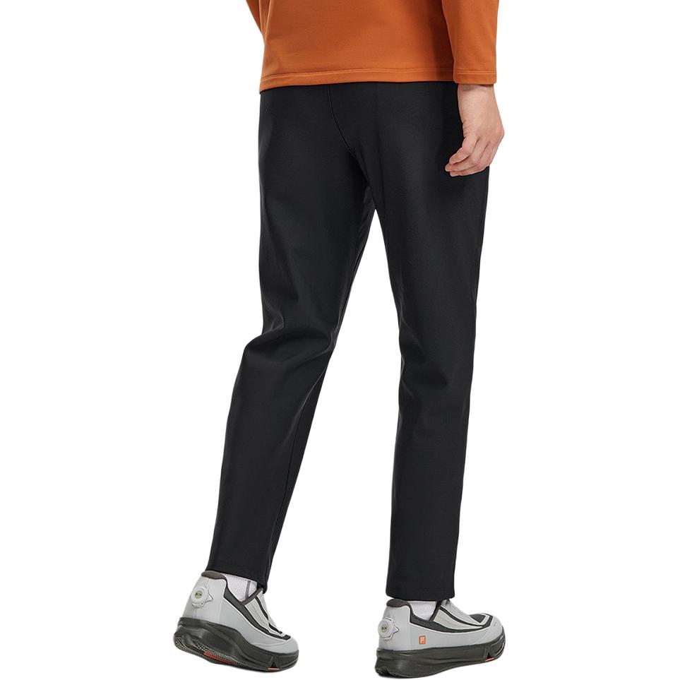 FILA A.P. Minimalist Comfortable Fashion Casual Versatile Straight Leg Knitted Sports Pants Men bottoms Deep-Black A11M611604FBK