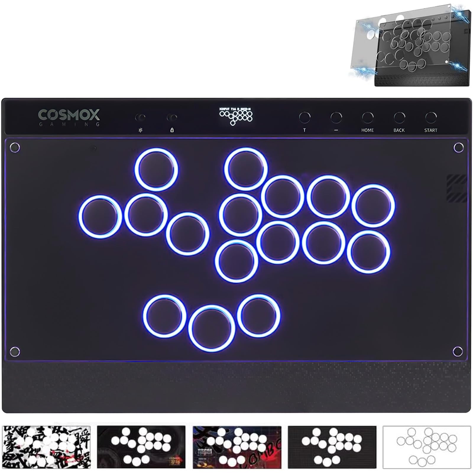 

Haute42 Leverless Arcade C16 Flexibility and Magnetic Detachable EVO Tournament Compatible Light Lock Match Lock Compatible with and More Enhanced чёрный