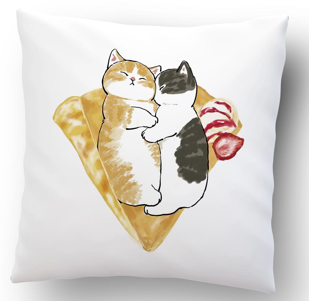 

Cute Cat Pet Print Pattern Cushion Cover Home Living Room Sofa Decoration Square Throw Pillow 16x16Inch