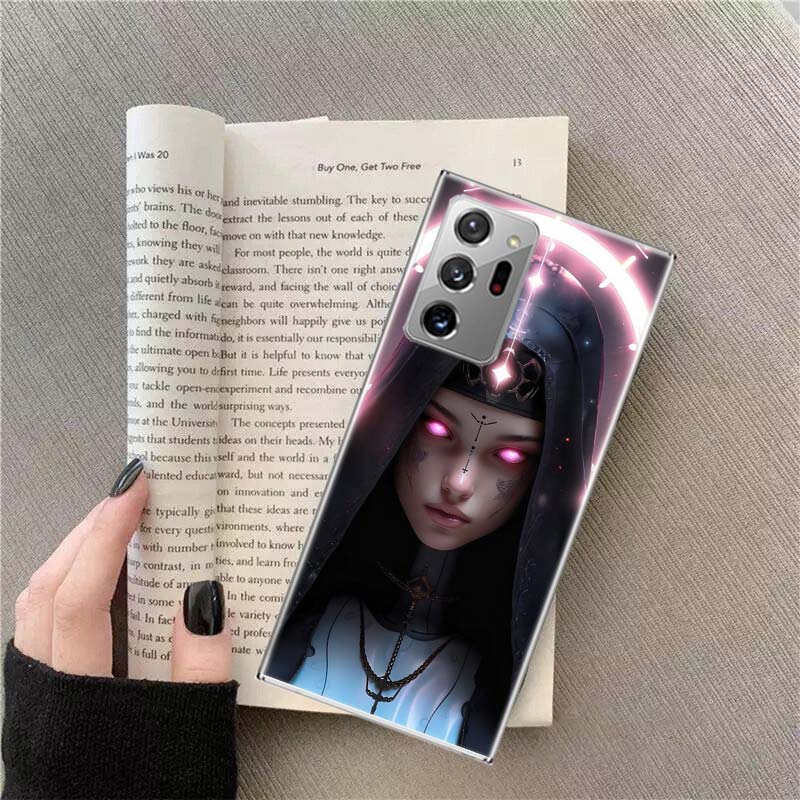 Dark Nun Phone Case for Samsung A17 A37 A57 A54 A14 A24 A34 A07 A04S A02S A12 A22 A32 A52S A16 A26 A36 A56 A72 Galaxy Note 20 10