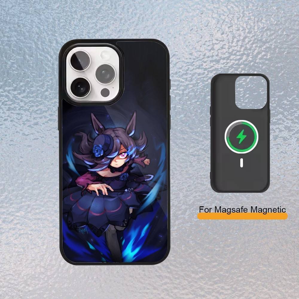 Jolie coque de téléphone Derby U-Uma Musume pour iPhone 17,16,15,14,13,12,11 Plus,Pro Max Housse de chargement sans fil magnétique