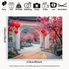 Red Lantern Spring 2D Backdrop, Chinese Style Party & Live Background Cloth