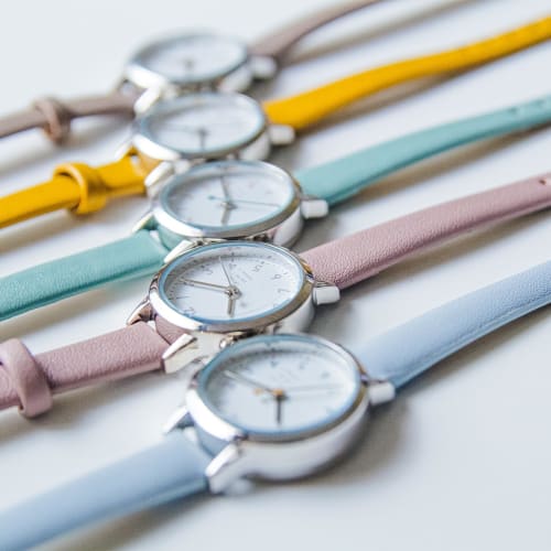 Fieldwork Women's Analog Watch with Leather Strap, Gray, Easy to Read, Concealed, JN008-5