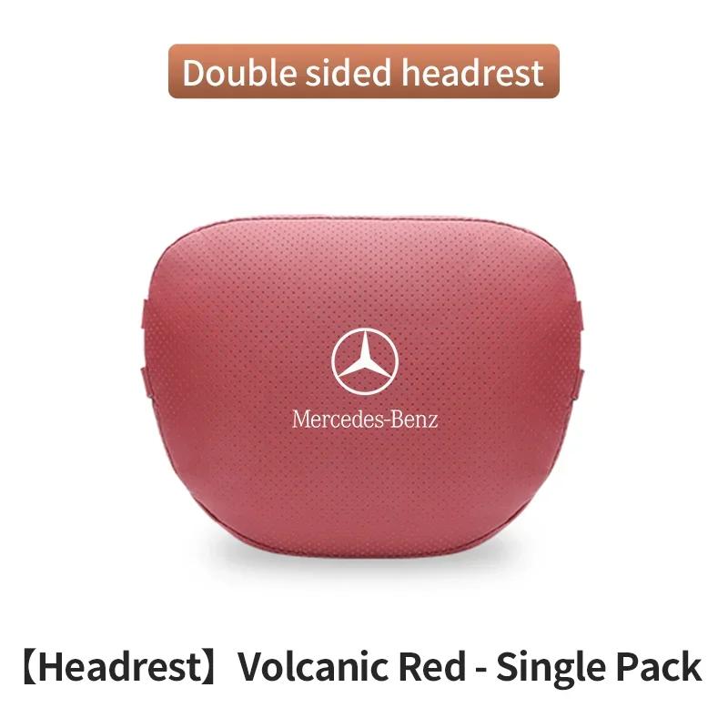 Car Sticker For Mercedes-Benz A B C E S V R-Class A45 C43 CLA GLA GLB GLC GLE SLK Car Headrest Neck Support Lumbar Rest Cushion 