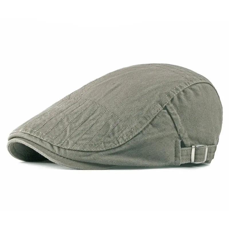 Spring and Summer Cotton Geometric Print Newsboy Caps Flat Cap Men and Women Painter Beret Hats 183