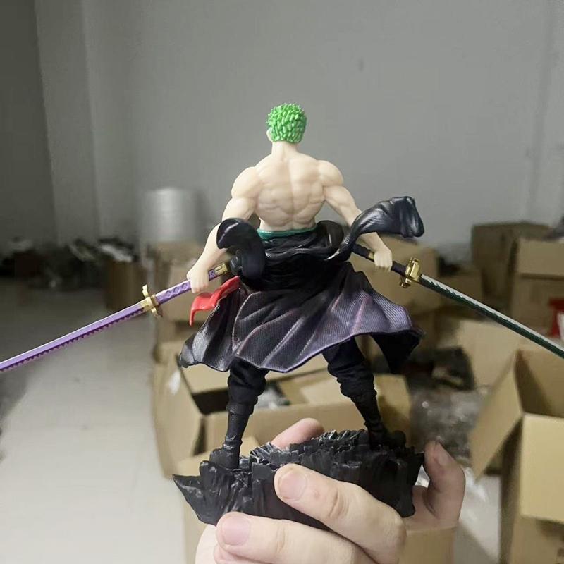 23CM One Piece Figure Model Jinshan Explosive Zoro Animation Trendy Play Figure Desktop Ornament Gift