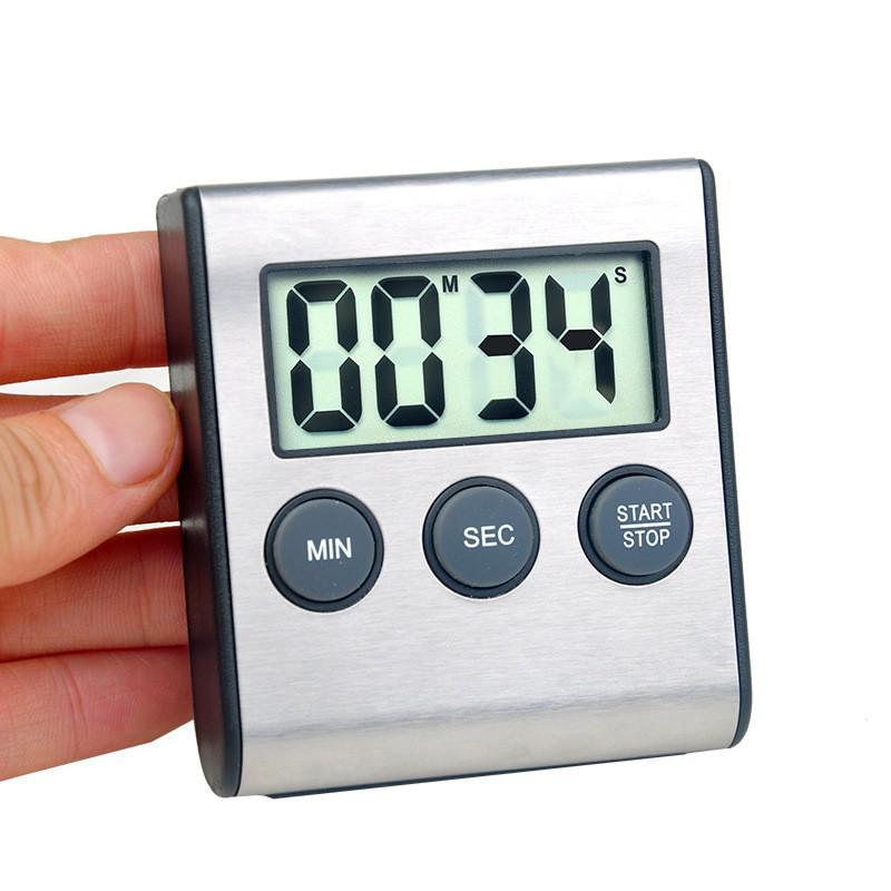 Stainless Steel Electronic Kitchen Timer and Reminder