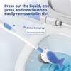 Liquid Injection Silicone Toilet Brush with Suction Cup Holder Strong Cleaning No Dead Corners