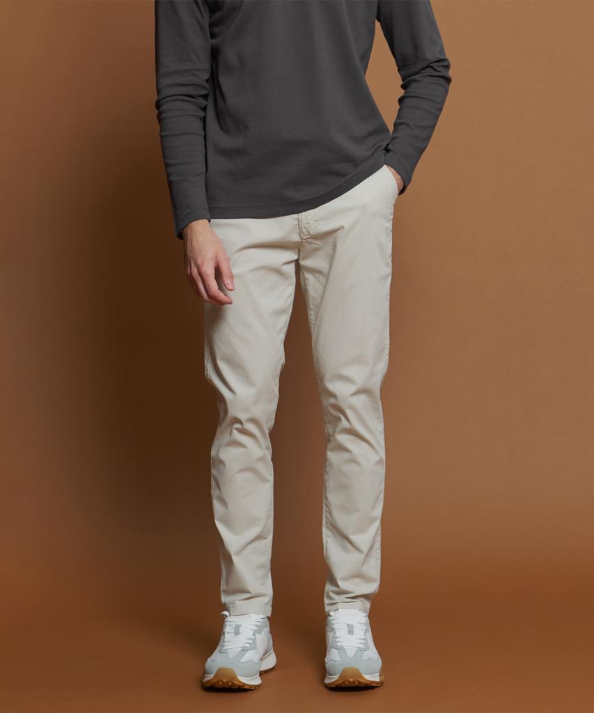 PANICALE Ivory Drawstring Cotton Blend Pants