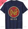 The Simpsons Duff Beer Circle Logo V2 TShirt Cotton Retro Street Fashion Mens Shirt Short Sleeve Design Printed Tshirt Tops