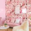 Modern Nordic Ins Cheeky Pink Flamingo Wallpaper Removable Animal Wall Mural Living Room TV Sofa Bedroom 3D Wallpaper Fashion