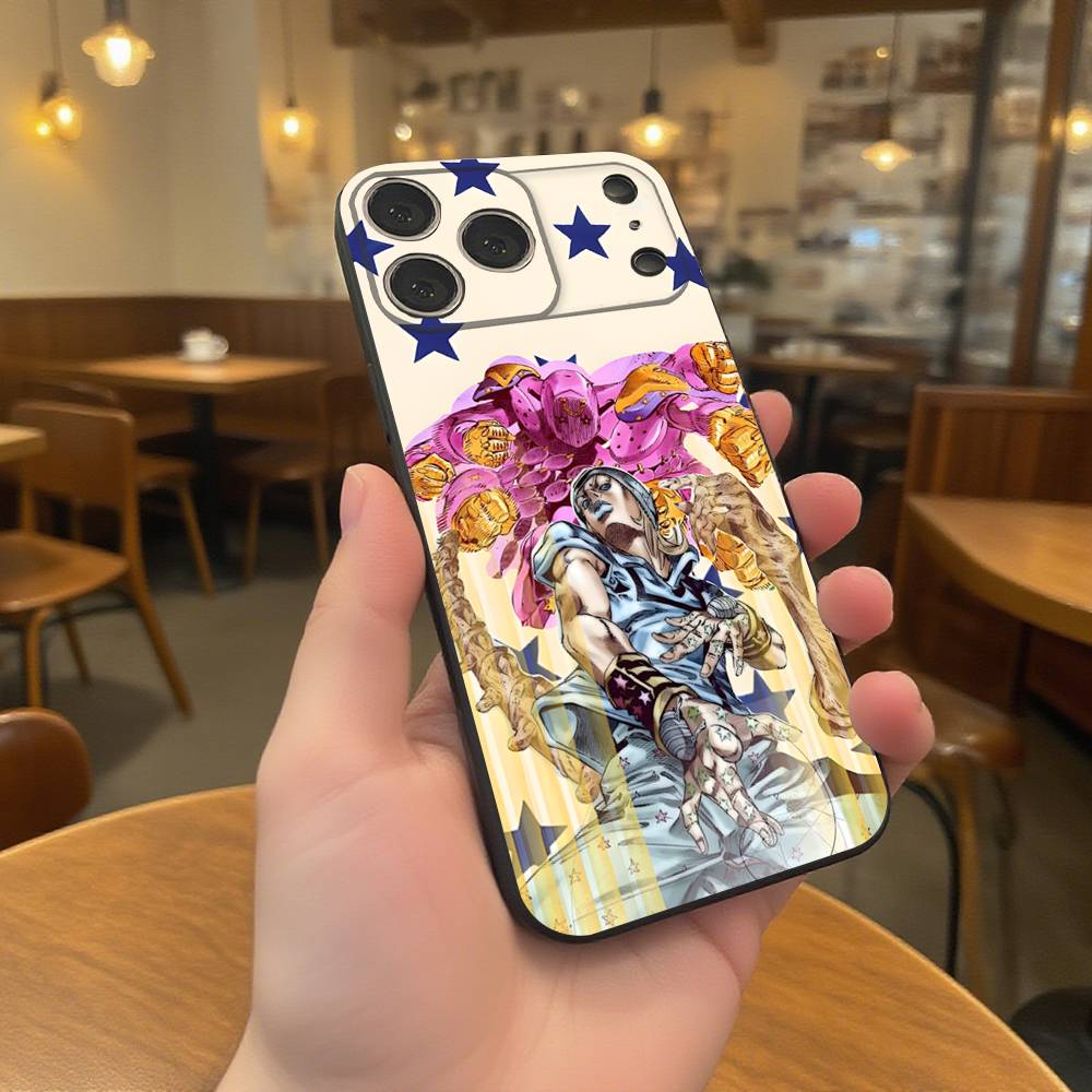 

Johnny Joestar J-Jojo Phone Case For iPhone 17,16,15,14,13,12,11,Pro,XS,Max,XR,Plus,E,SE4,Mini Black Soft Cover iPhone17air
