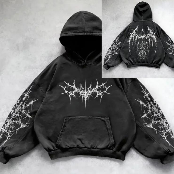 

Women s Harajuku Style Korean Fashion Hoodie with Front and Back Print XL