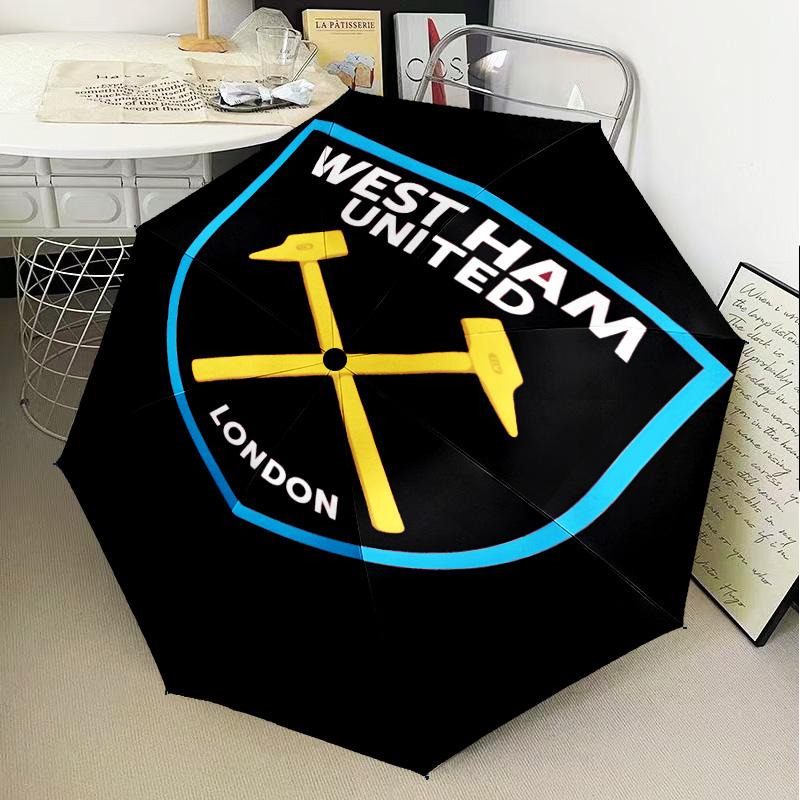 1PC West Football Printed Umbrella Folding umbrella, automatic umbrella 8-Frame for Travel, camping Fan gifts Christmas Gifts