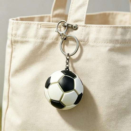 Football Style Key Chain, Colorful Soccer Ball Key Ring, Bag Backpack Car Hanging Accessories Gifts