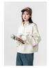 European Style Stand Collar High Waist Sweatshirt for Women - Plus Size, Slimming, Loose Fit, Short Top for Spring & Autumn 2025