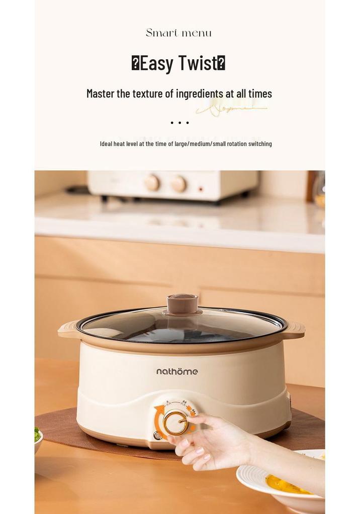 Wielofunkcyjny multicooker elektryczny All-in-One: Nieprzywierający multicooker, patelnia, urządzenie do gotowania jajek, wszechstronny garnek do gotowania do akademików i użytku domowego.