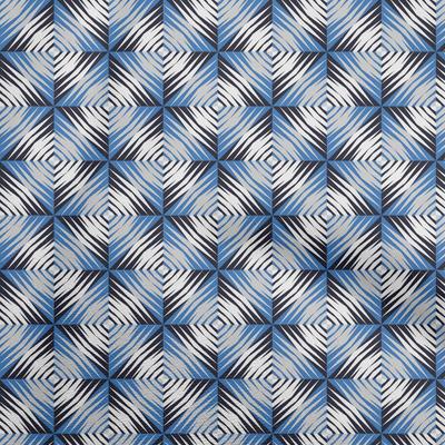 Cotton Flex Blue Fabric Moire Craft Projects Decor Fabric Printed by The Yard 40 Inch
