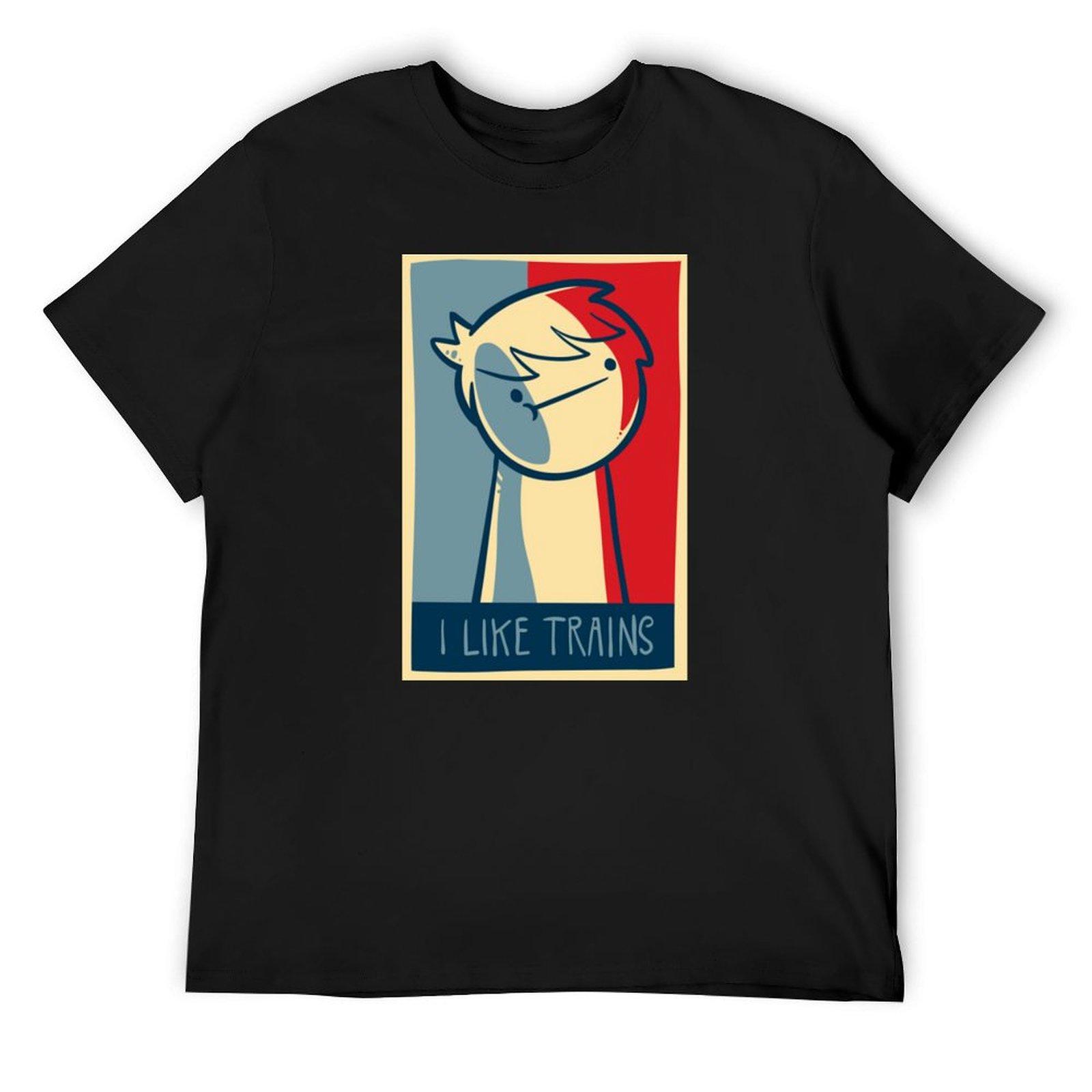 

I LIKE TRAINS ASDF MOVIE 1 T-Shirt custom t-shirts sublime oversize t-shirts man street wear mens t shirt graphic 4XL