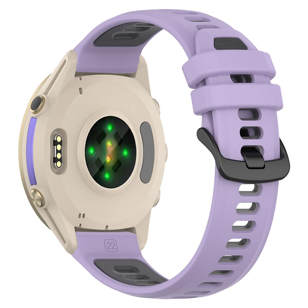 22mm Two-Tone Silicone Smart Soft Bracelet For Garmin Forerunner 745 965 970 945 935 955 Solar Outdoor Replace Sports Watchbands