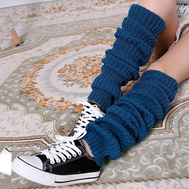 Luxurious Thick Long Snow Knit Leg Warmers Over Knee Women Breathable Acrylic Winter Socks