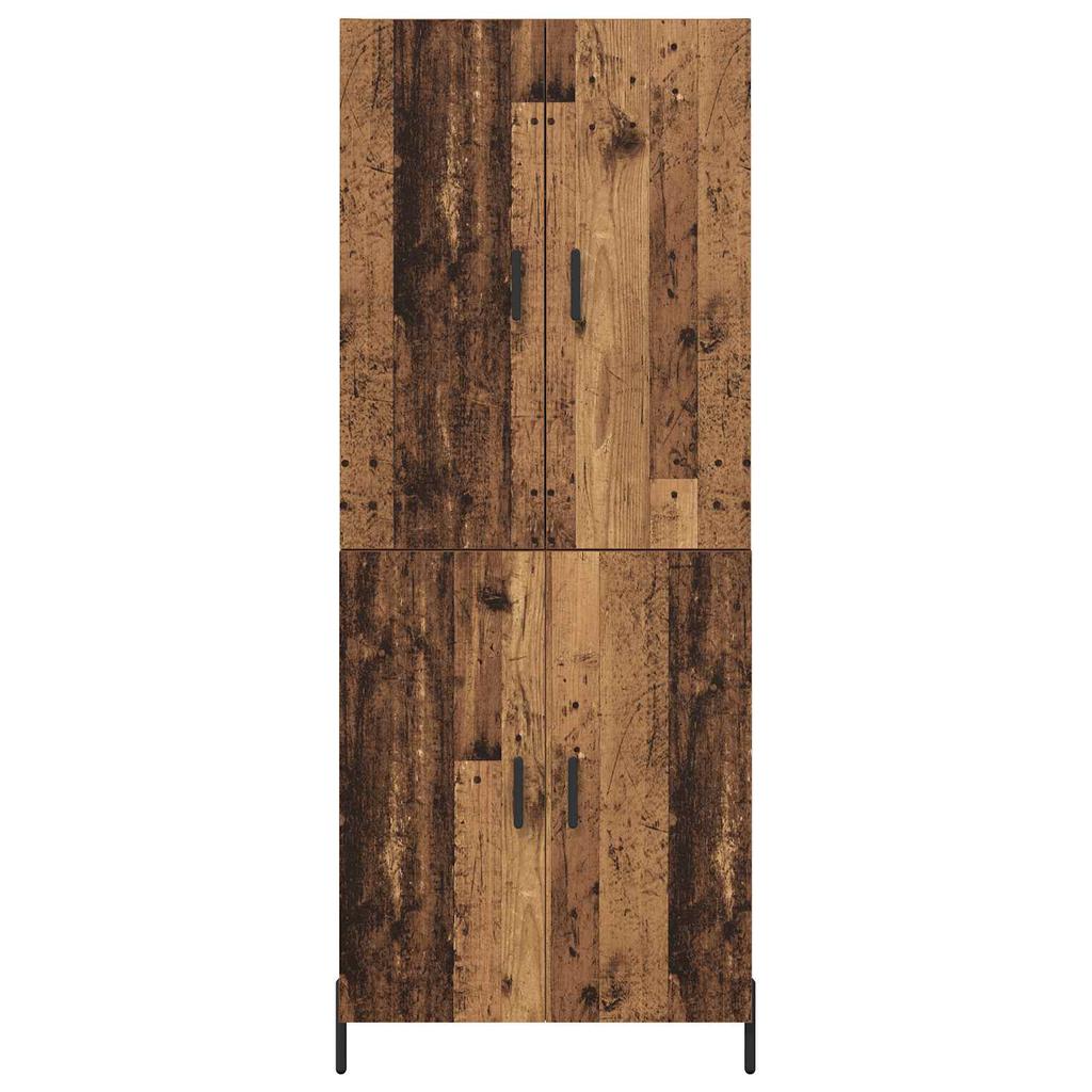 Wall Mounted Highboard Reclaimed Wood Look 69.5 x 34 x 180 cm Engineered Wood