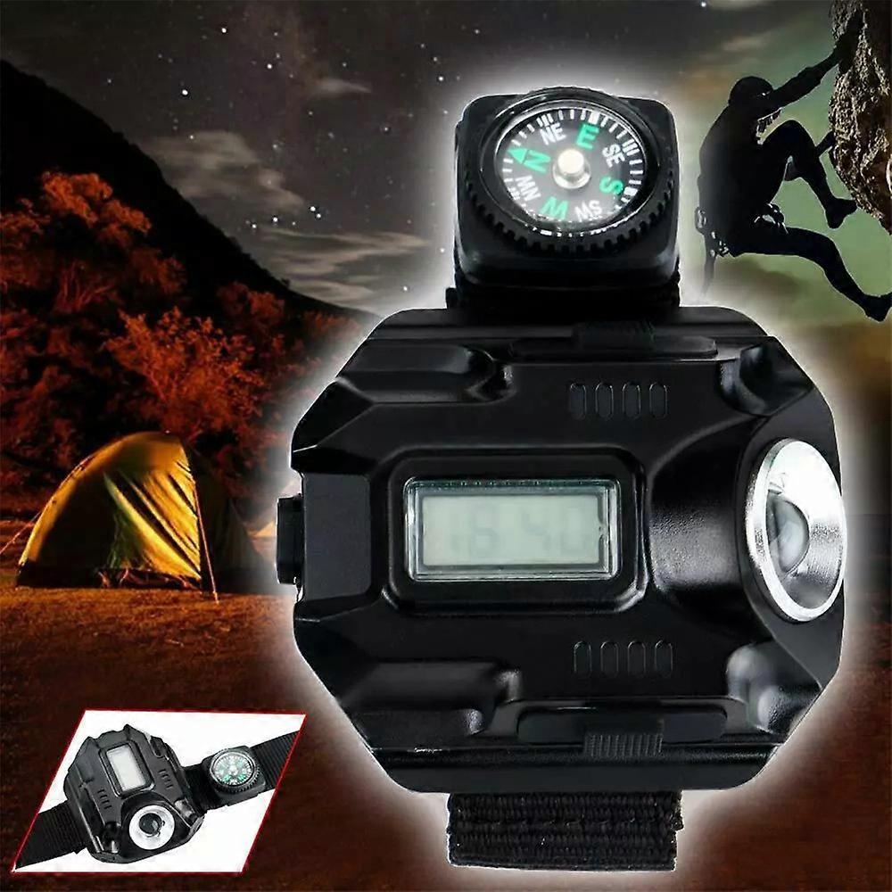 Wrist Light XPE LED Wristband Flashlight with Adjustable Strap, USB Rechargeable, Waterproof Camping Hiking Light