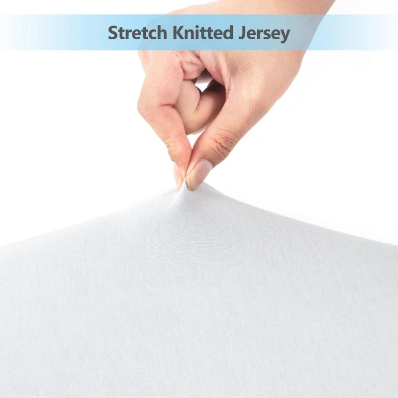 Set mit 2 Stück Baby-Spannbettlaken Kinderbettbezug Einfarbig/Cartoon-Druck Stubenwagen-Laken Matratzenbezug Elastisch Abnehmbarer Bezug