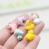 10 Stück 17,5x18,5mm 3D Enten Harz Anhänger Niedliches Tier Anhänger Für Schmuckherstellung DIY Ohrringe Schlüsselanhänger Bastelzubehör
