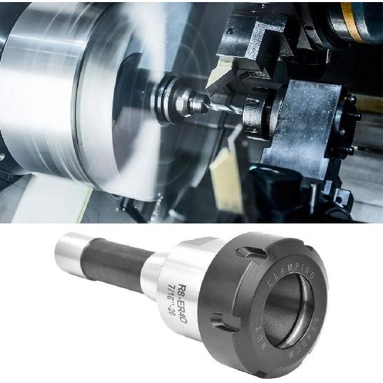 

R8-ER40 7/16in-20UNF Collet Chuck Holder, Milling Machine Collet Chuck, Steel