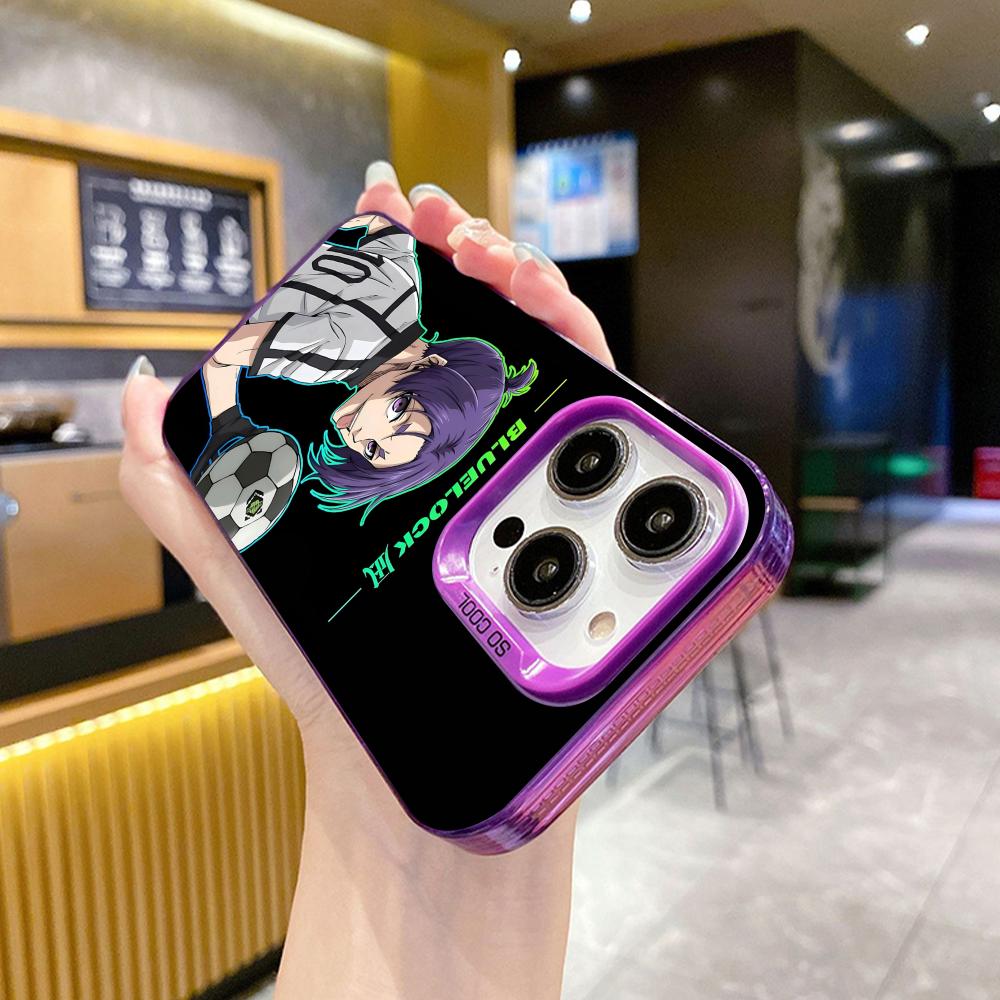 Blue Lock Reo Mikage Purple Translucent Mobile Phone Case for iPhone 17 16 15 14 13 12 11 X XR XS Air Pro Max Plus Cover
