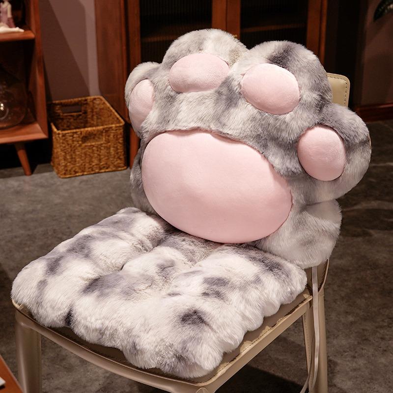 40x90cm Cute Cat Paw Cushion Single Casual Office Chair 2-In-1 Seat Cushion Home Sofa Soft Cushion Bay Window Tatami Futon Mat