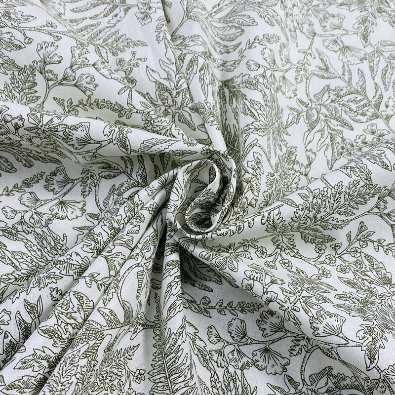 150x50cm Pure Cotton Plant Printed Fabric For Summer Women's Dresses, Shirts Curtains Bedding Handmade DIY Sewing Fabric TJ21948
