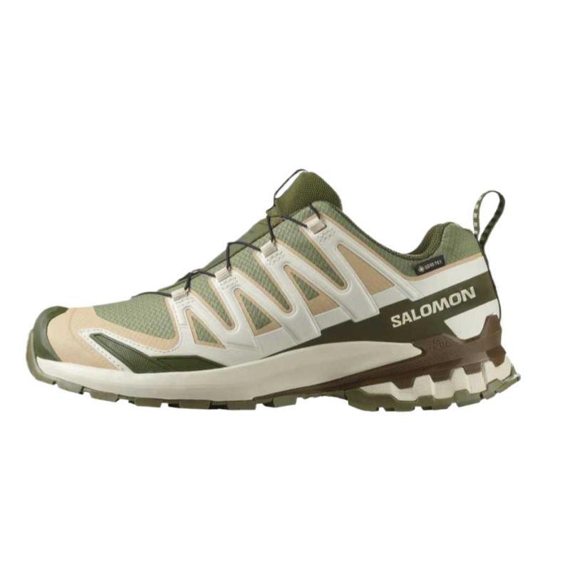 SALOMON XA Pro 3D V9 Breathable Low Top Running Shoes Men's Green Beige Sneakers 478202