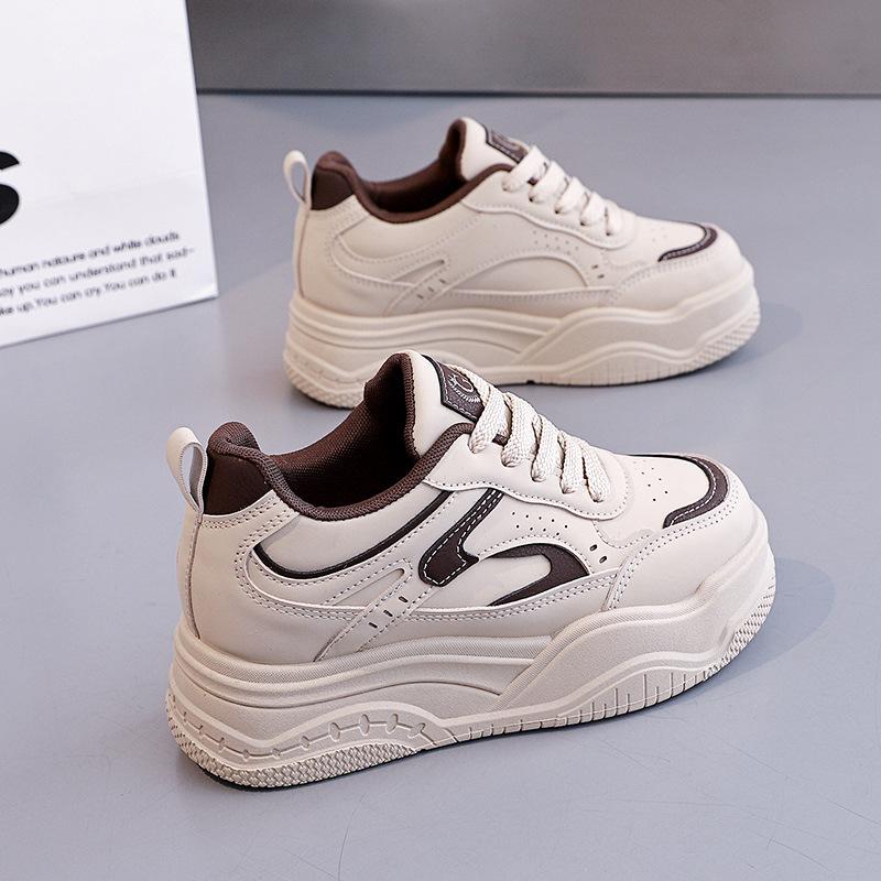 Thick-soled Heightening Board Shoes Women's Spring New Fashion Versatile Casual Shoes Student HXQ