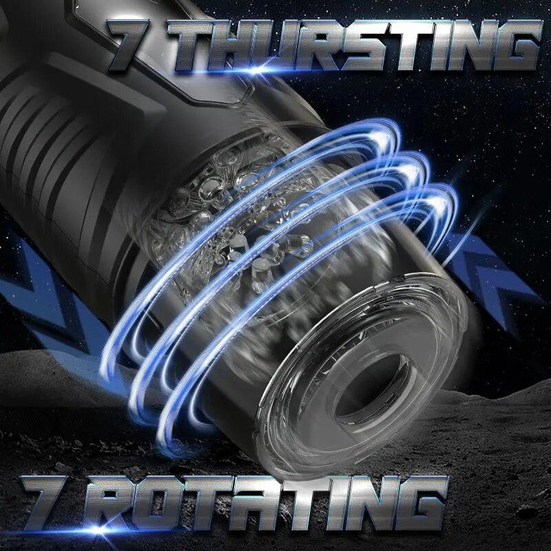 Automatic Male Masturbator Men's Sex Toy 7 Telescopic and Rotating Modes Penis Stimulation of Vulva and Vagina Blowing Penis Time-lapse Exercise