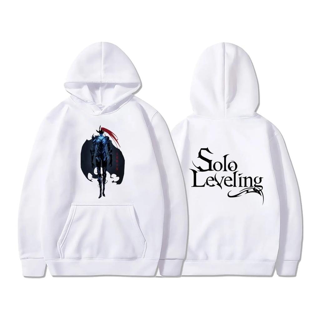 Anime Solo Leveling Sung Jin Woo Graphic Print Autumn Winter Fleece Manga Hoodies Clothes Oversized Streetwear