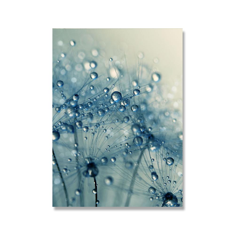 

Серо-голубое растение Одуванчик Суккулент Картина на холсте Скандинавский пейзаж Фотография Постер Современный домашний декор Гостиная Спальня 21x30cm No Framed