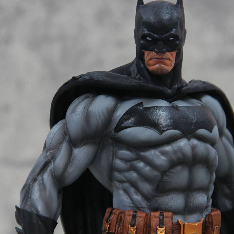 38cm Justice League Dark Knight Batman Figure Large Size Muscular Superhero Statue Anime Model Toy Desktop Ornament Boys Gift