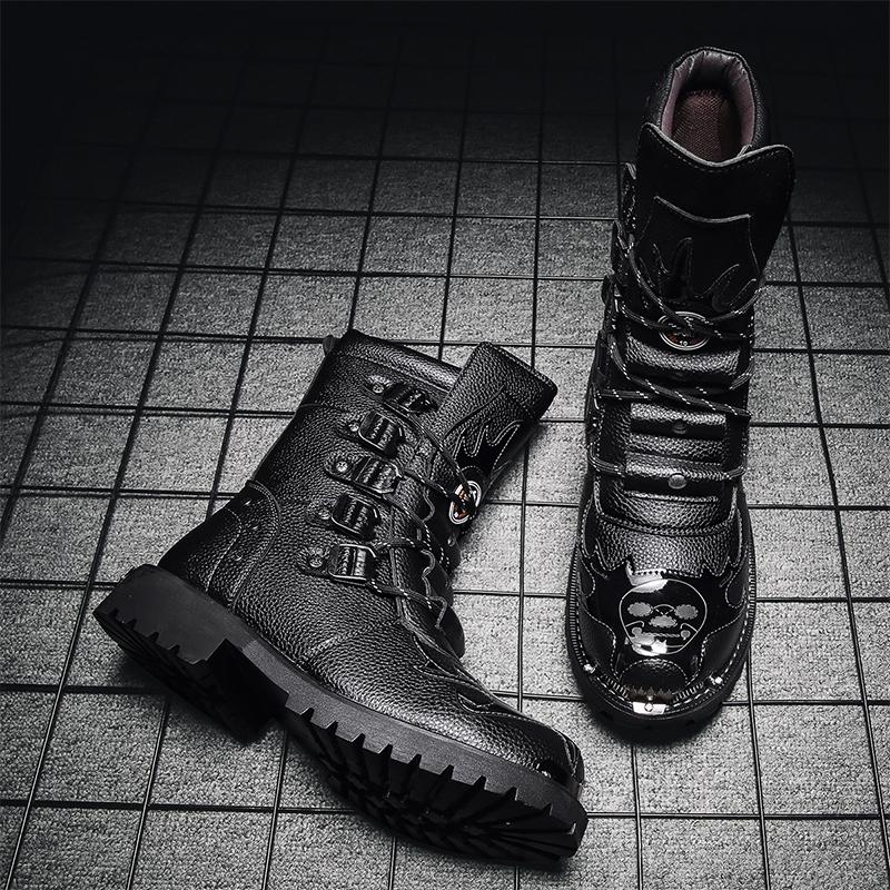 Ανδρικές μπότες μηχανοκίνητων οχημάτων μεγάλου μεγέθους Μπότες μοτοσικλέτας ψηλά