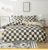 3pcs Checkered Pattern Print Duvet Cover Set Soft Skin-Friendly Bedding Set Includes 1 Duvet Cover And 2 Pillowcases