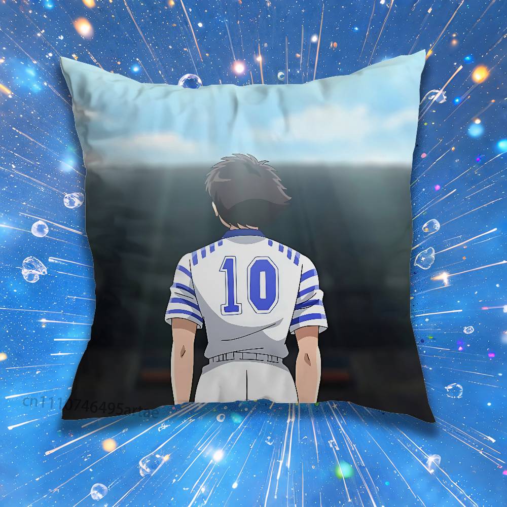 Sports Anime Captain Tsubasa Pillow Case Living Room Sofa Cushion Cover Suitable For Home Bedroom Room Decoration