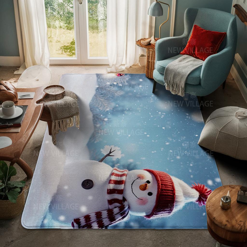 Hauseingangsteppich Fußmatte Haustür Wohnzimmer Bad Fuß Badezimmer rutschfest wasserabsorbierend Teppiche Bad Frohe Weihnachten Winter