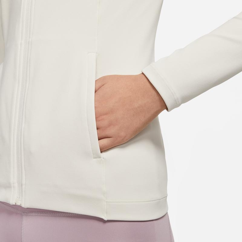 Nike Solid Color Zip Collar Jacket Women Jacket Beige DQ6002-104